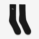 MUSTY EMBROIDERED SOCKS - BLACK - Amustycow